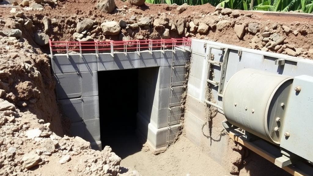 Reinforced concrete frame under construction